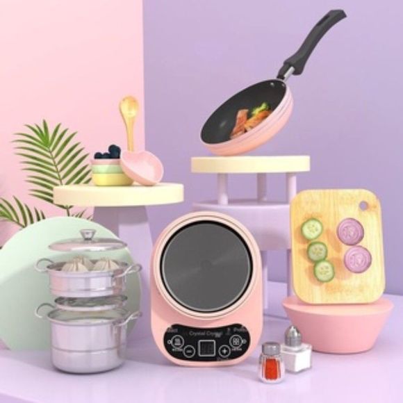 NEW Enpei Mini Kitchen Set With Real Stove - Picture 2 of 8